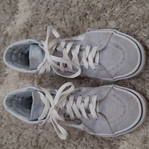 Vans, women's 8, men's 6.5, light blue.
